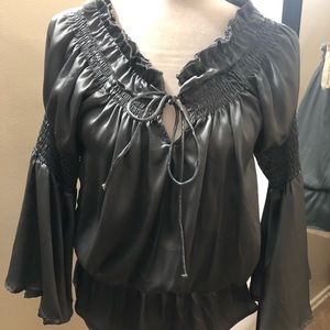 Rancho Estancia - Silver Long Sleeve Blouse